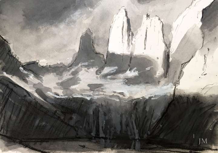Torres del Paine, black white 2018